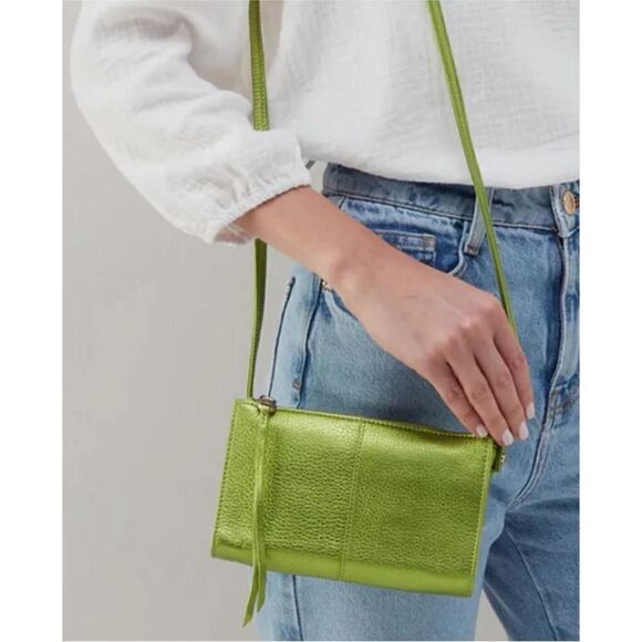 HOBO International Jewel Crossbody (Green Metallic) Handbag NWT - Picture 1 of 11